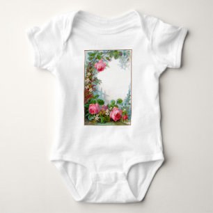 ROSES & JASMINES MONOGRAM BABY BODYSUIT