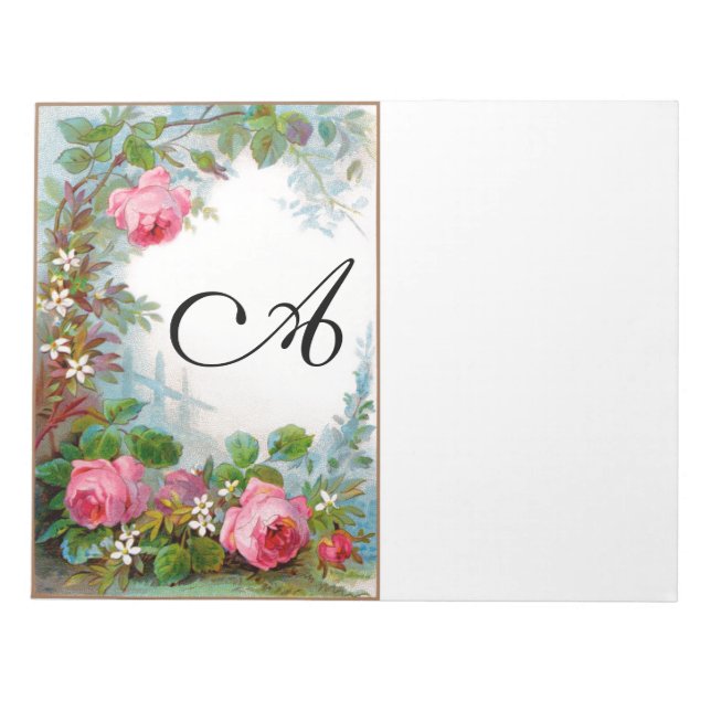 ROSES & JASMINES monogram Notepad (Front)