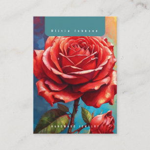 Roses Jewellery Earrings Necklace Display Card