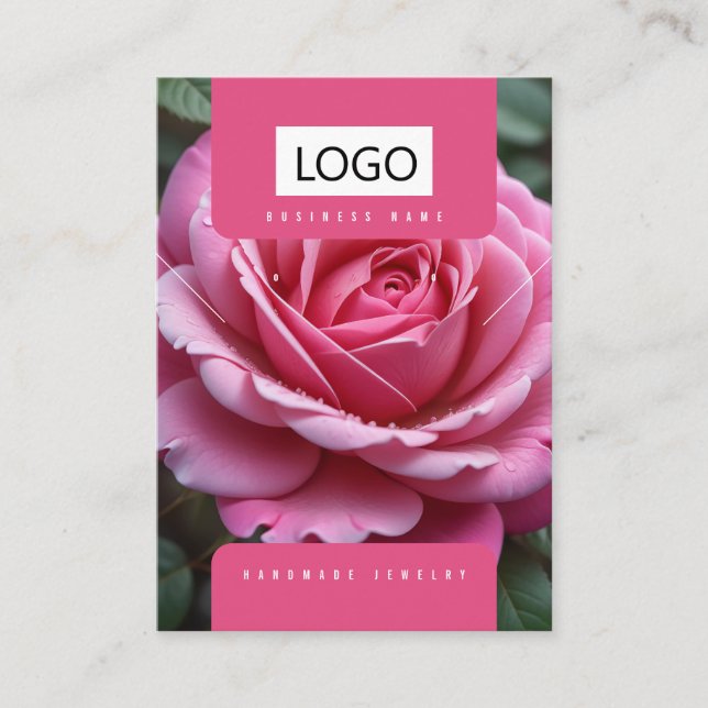 Roses Jewellery Earrings Necklace Display Card (Front)