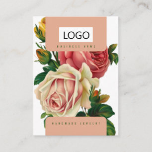 Roses Jewellery Earrings Necklace Display Card