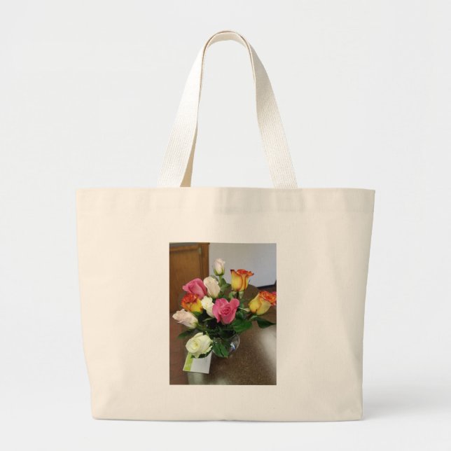 Roses Large Tote Bag (Front)