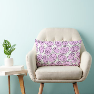 Roses Lilac lumbar Cushion