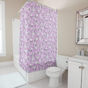 Roses Lilac shower curtain