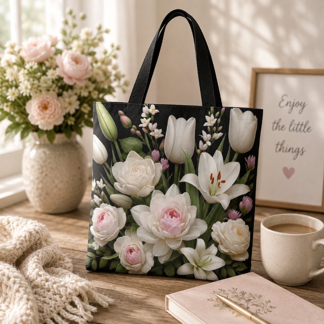 Roses lilies  tote bag (Creator Uploaded)