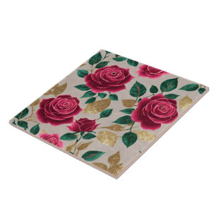 Roses Linen Beautiful Popular Collection Tile