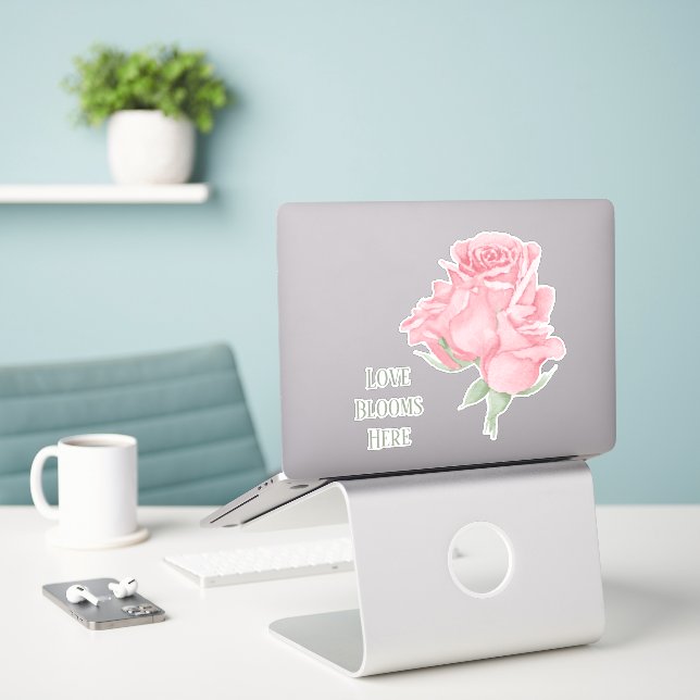 Roses Love Blooms Here Art (Laptop On Desk)