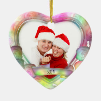 Roses/Love~ Photo Ceramic Tree Decoration