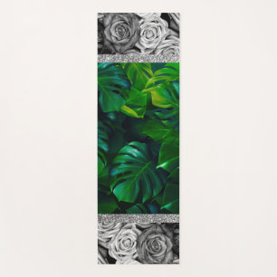 Roses Marble Glitter Yoga Mat