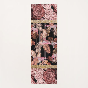 Roses Marble Glitter Yoga Mat