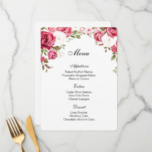 Roses Menu Card