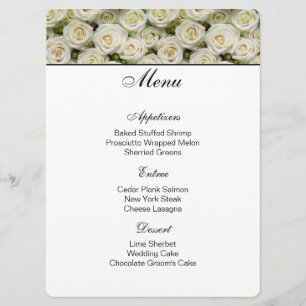 Roses Menu Card