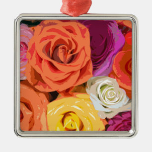 Roses Metal Tree Decoration