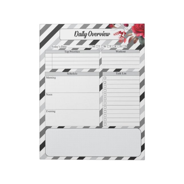 Roses n Stripes _ Daily Overview Notepad (Rotated)