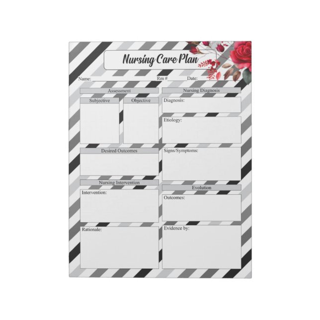 Roses n Stripes _ Nursing Care Plan Notepad (Rotated)