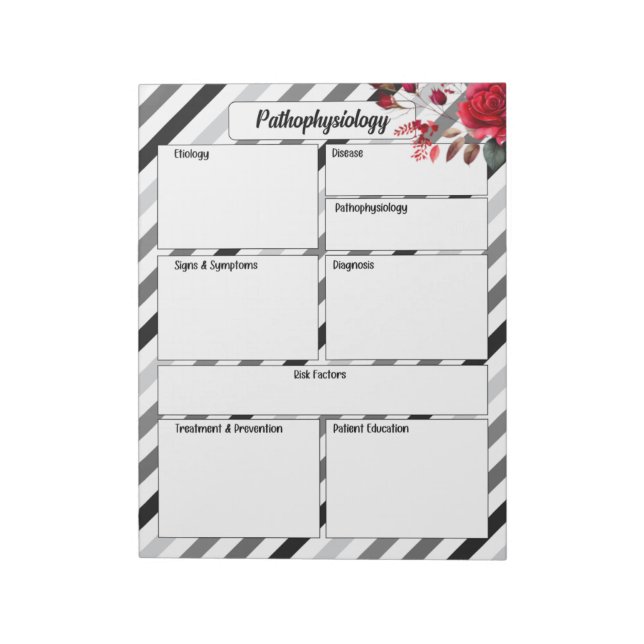 Roses n Stripes _ Pathophysiology Temp Notepad (Rotated)
