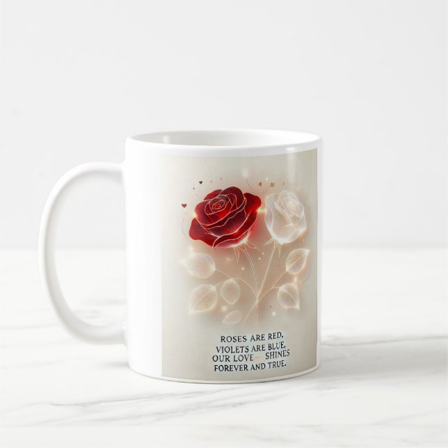 Roses of Light and Love Coffee Mug (Left)