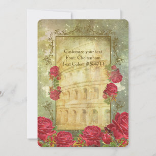ROSES OF ROME II ~ Invitation Card
