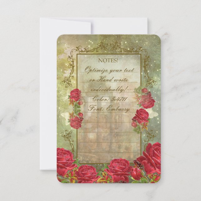 ROSES OF ROME ~ Invitation Card (Front)