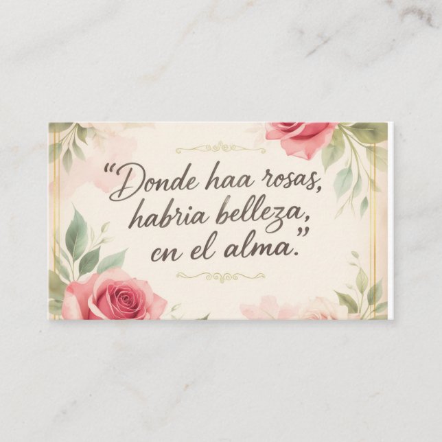 Roses of the Soul Business Card (Front)