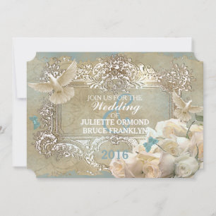 Roses Of White - Wedding Invitation Card