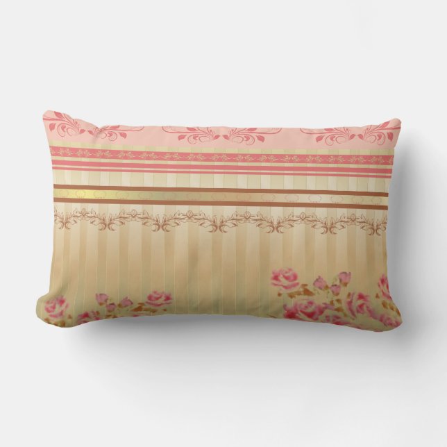 ROSES ON GOLD ~ Pillow (Front)