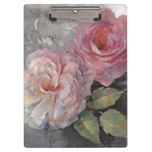 Roses on Grey Clipboard