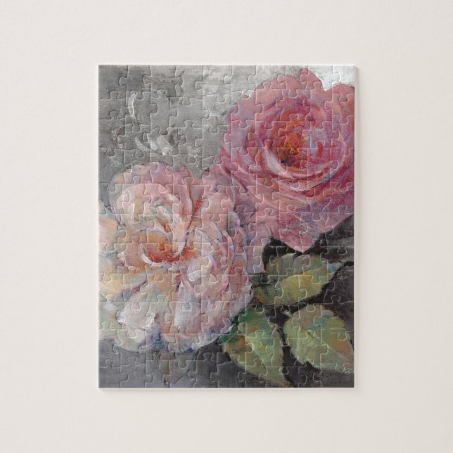 Roses on Grey Jigsaw Puzzle (Vertical)