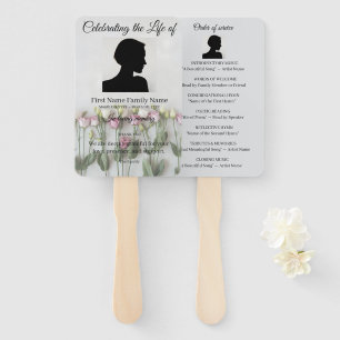 Roses order of service hand fan