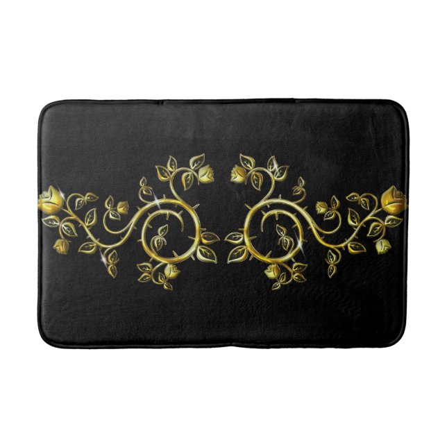 Roses ornament bath mat (Front)