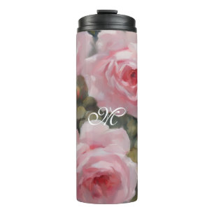 Roses Painted Pink Thermal Tumbler