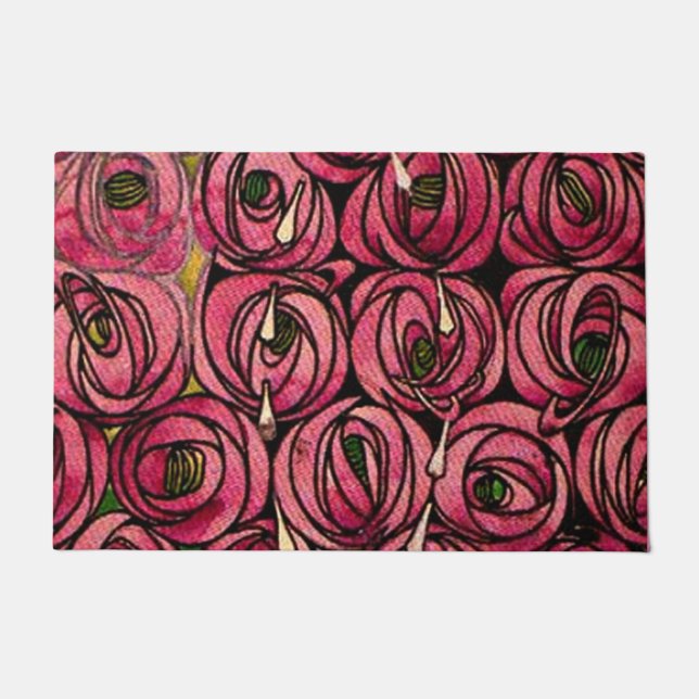 Roses, painting by Charles Mackintosh, Doormat (Front)
