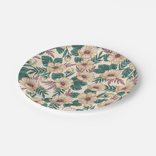 Roses Paper Plate (Angled)