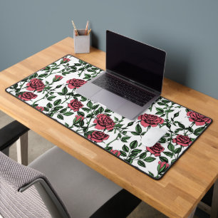 Roses pattern desk mat