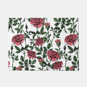 Roses pattern doormat
