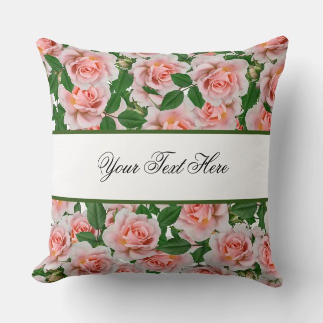 Roses pattern editable cushion (Front)