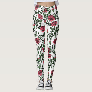Roses pattern leggings