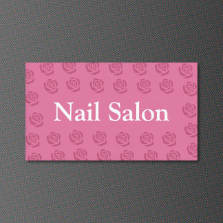 Roses Pattern - Nail Salon Business Card