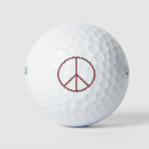 Roses Peace Sign Golf Balls