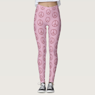 Roses Peace Sign Leggings