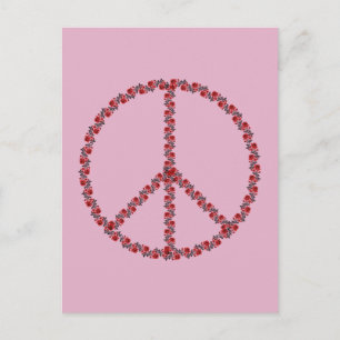 Roses Peace Sign Postcard