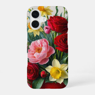 Roses, Peonies & Daffodils iPhone 16 Case