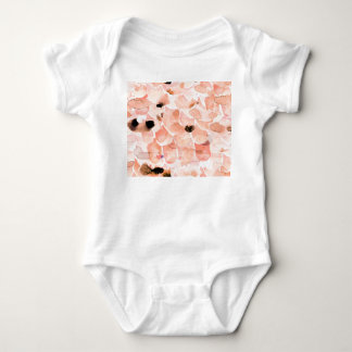 Roses, peony, and leaves, watercolor pattern. baby bodysuit