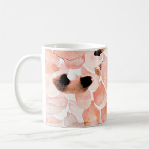 Roses, peony, and leaves, watercolor pattern. coffee mug