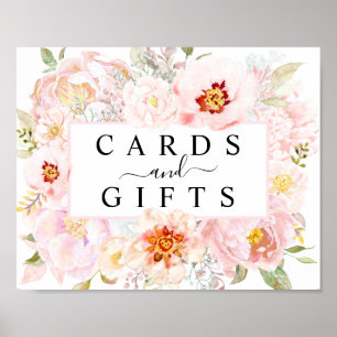 Roses Peony Blush Pink Cards & Gifts Sign