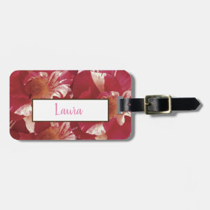 Roses Photo Luggage Tagleather strap Luggage Tag