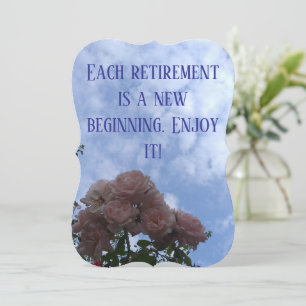 roses photo text retirement party invitation