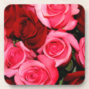 Roses, Pink and Red Coaster