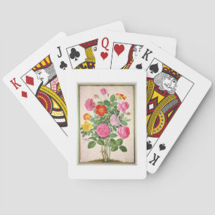 Roses, plate 4 from the Nassau Florilegium (w/c on Playing Cards