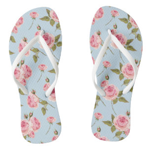 Roses & Polka Dots Pattern Jandals